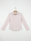 Burberry Girls Light Pink Classic Long Sleeve Button-Down Shirt - Size Estimated Age 12 Years AB2