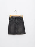 Kiabi Girls Dark Grey Acid Wash Denim Skirt - Size 138-143 CM Estimated Age 10 Years AB2