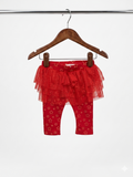Coccodrillo Baby Girls Red Star Print Leggings with Glitter Tutu Skirt 0-3M AB1