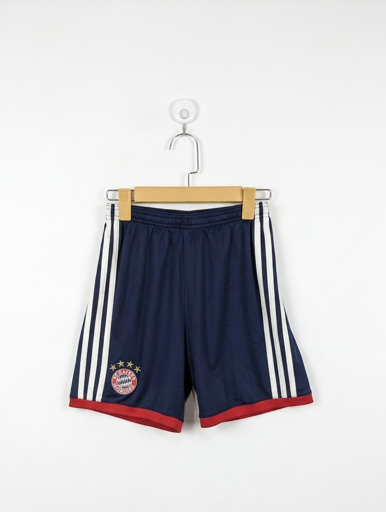 Adidas Boys Navy Blue "FC Bayern Munich" Athletic Shorts - Size Estimated Age 11-12 Years AB2