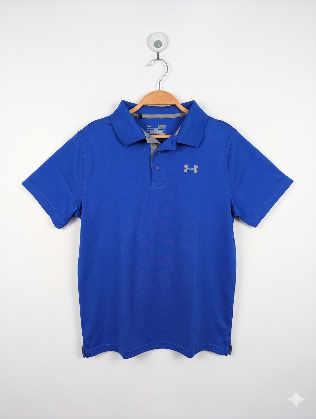 Under Armour Boys Royal Blue "HeatGear" Short-Sleeve Polo Shirt - Size YLG Estimated Age 13 - 14 Years AB1