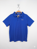 Under Armour Boys Royal Blue "HeatGear" Short-Sleeve Polo Shirt - Size YLG Estimated Age 13 - 14 Years AB1
