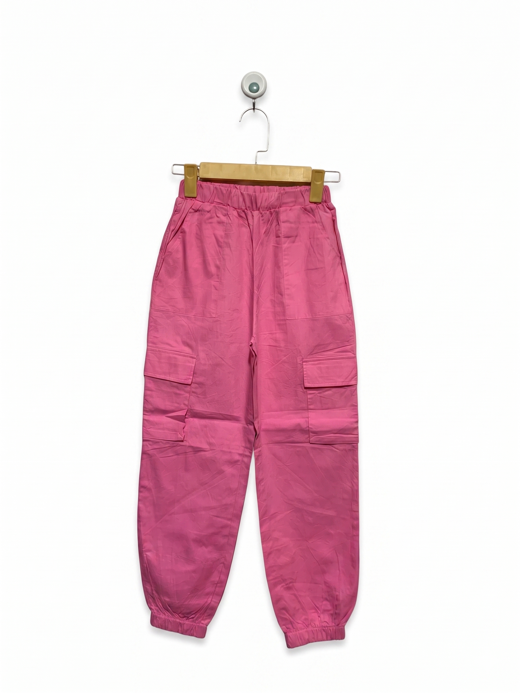 SHEIN Girls Bubblegum Pink Lightweight Cargo Joggers - Size Estimated Age 10 Years AB1