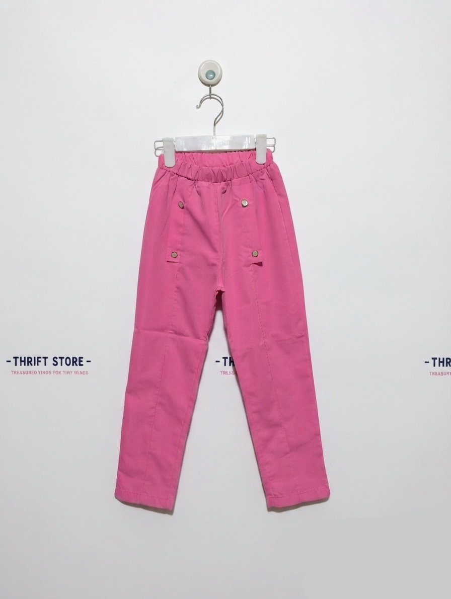 Girls Vibrant Hot Pink Casual Trousers - Size 6Y Estimated Age 6 Years AB2