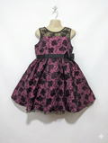 Harajuku Mini for Target Girls Fuchsia & Black Floral Lace Party Dress - Size XL Estimated Age 14-16 Years AB1