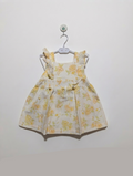 H&M Girls White and Yellow "Sunshine Floral" Ruffle Sundress - Size Estimated Age 1.5-2 Years AB2