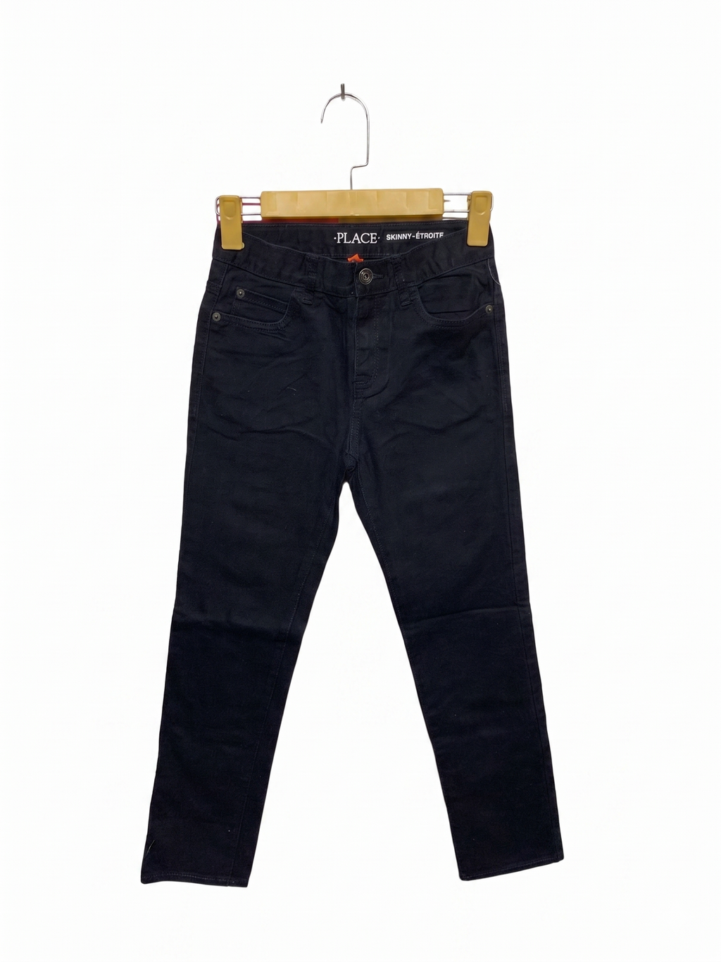 The Children's Place Boys Solid Black "Skinny" Chino Pants - Size Estimated Age 10 Years AB1