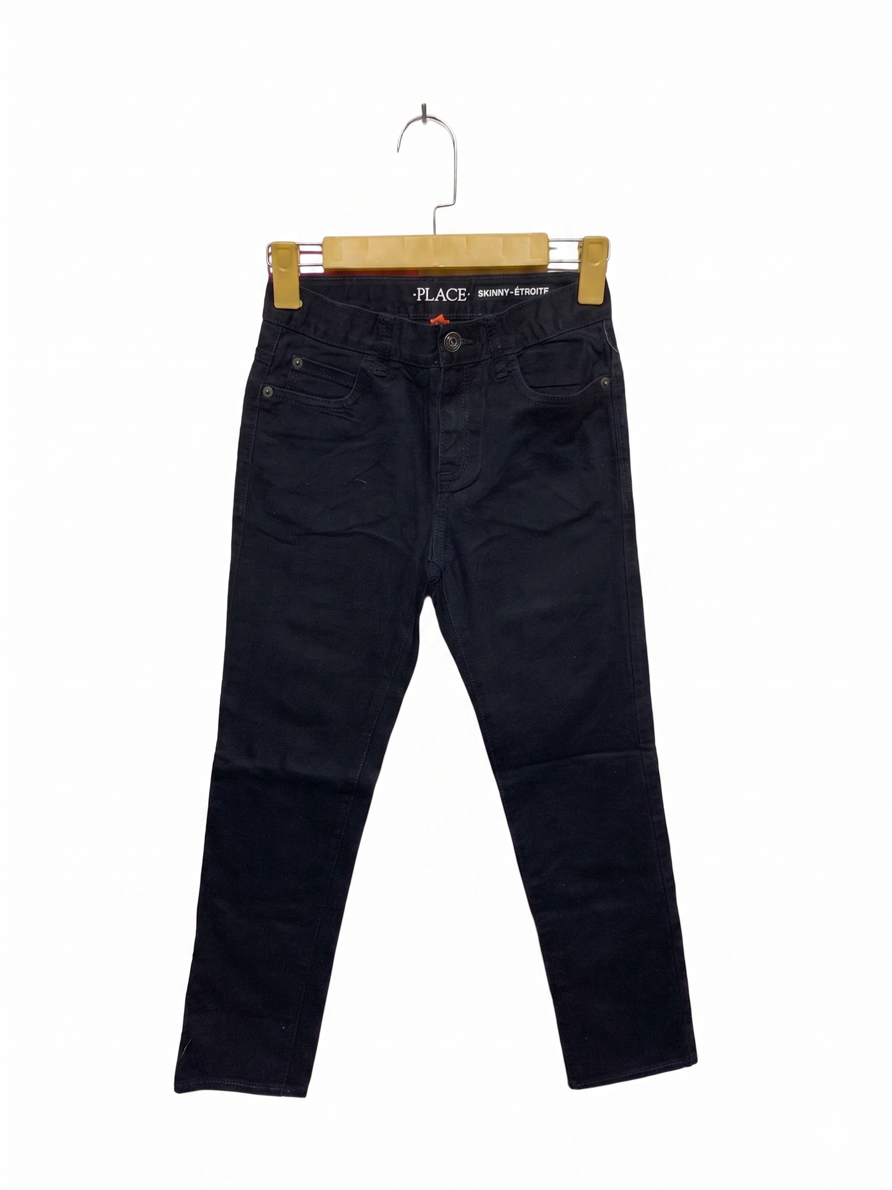 The Children's Place Boys Solid Black "Skinny" Chino Pants - Size Estimated Age 10 Years AB1