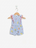 Primark Baby Girls Blue & White Striped Floral Romper - Size 62 CM Estimated Age 0-3 Months AB2