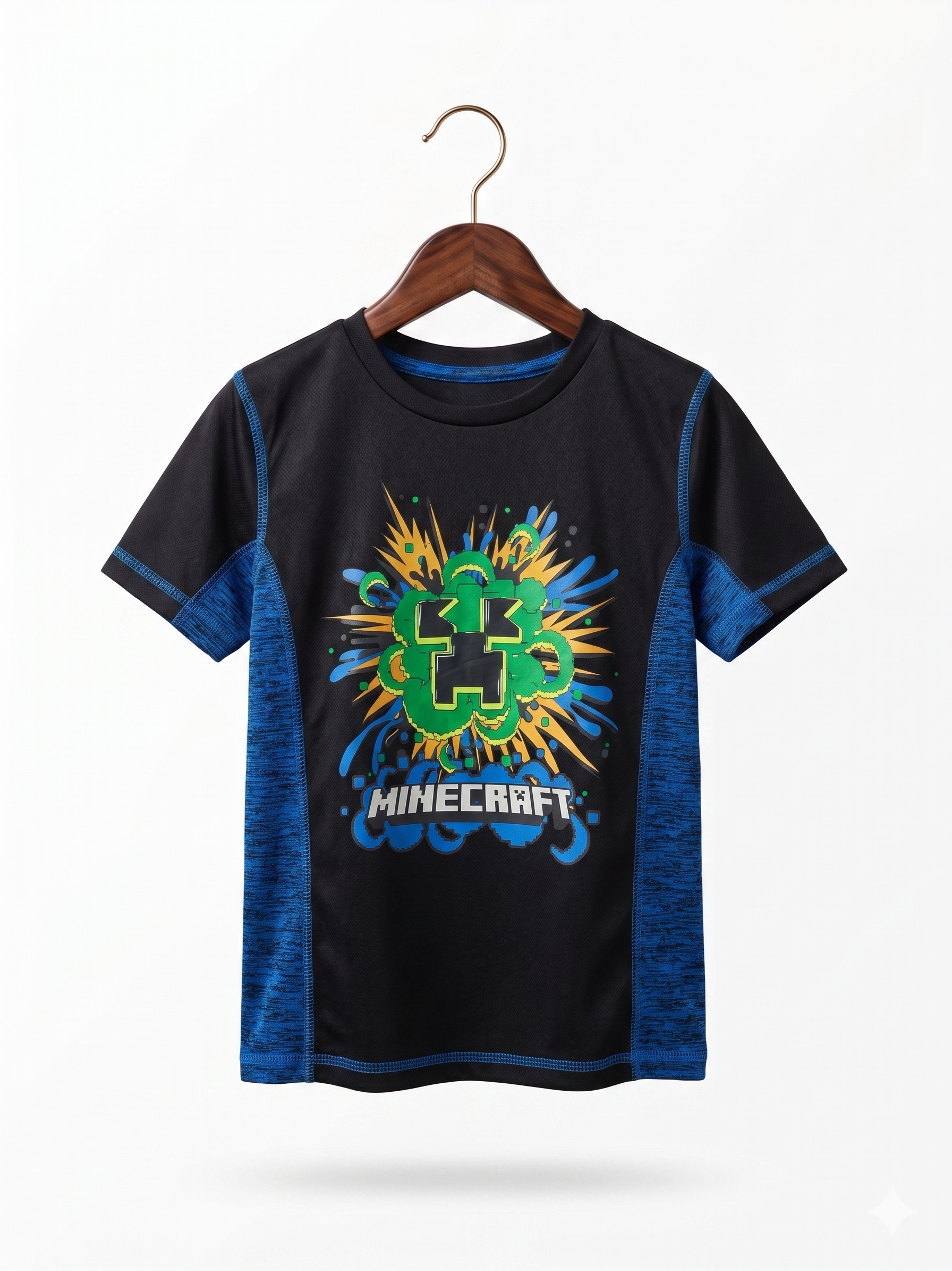 Jumping Beans Active x Minecraft Boys Creeper Performance Tee - Size 5 AB1