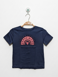 Anko Kids Boys Navy "Happy Mind" Graphic Tee - Size 5 (Estimated Age 5 Years) AB2