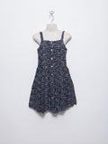 Anko Girls Navy Blue & White Abstract Dot Print Sleeveless Summer Dress - Size Estimated Age 9 Years AB3