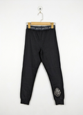 Harry Potter Girls Black "Hogwarts Crest" Jogger Pants - Size Estimated Age 11-12 Years AB2