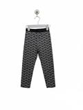 SHEIN Girls Black and White Geometric Print Active Leggings - Size 4Y Estimated Age 4 Years AB2