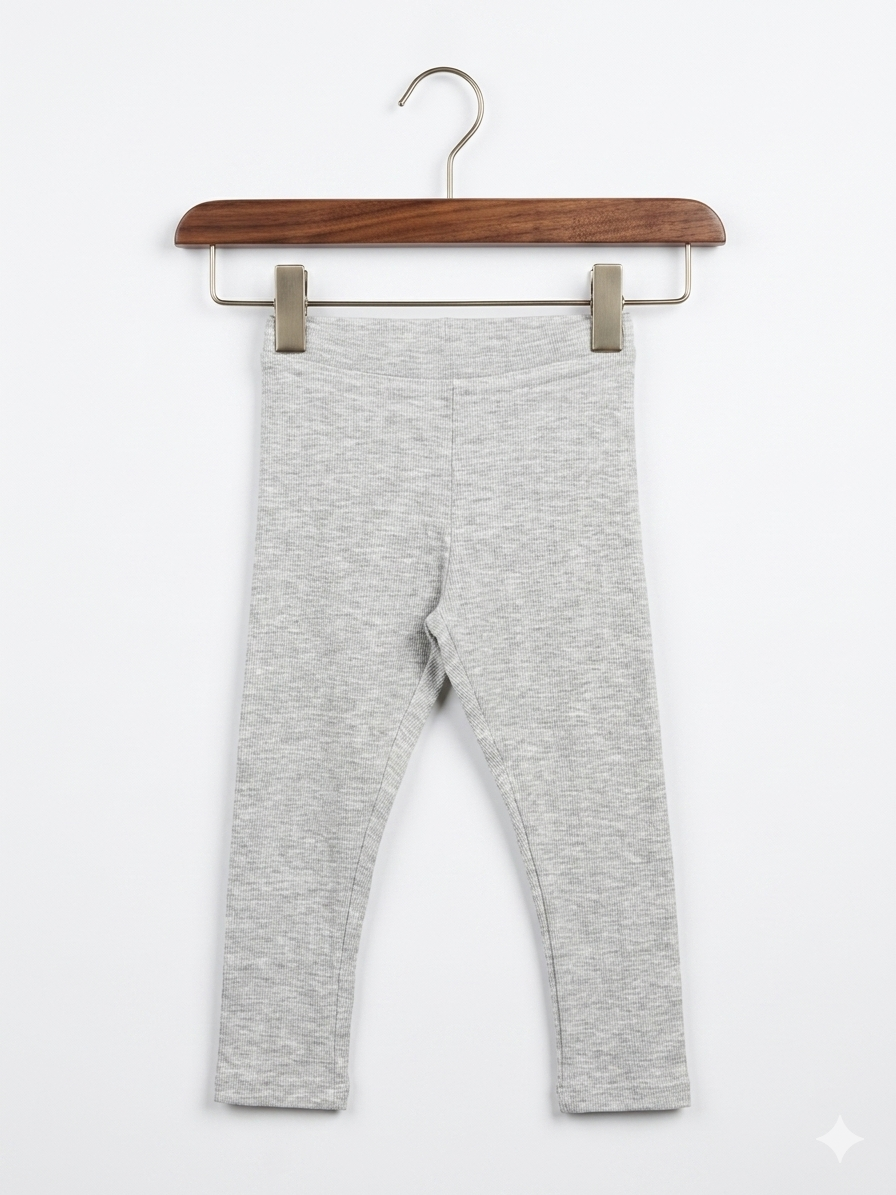 mini club Kids Heather Grey Soft Ribbed Leggings - Size 1½-2 Years (86-92cm) AB1