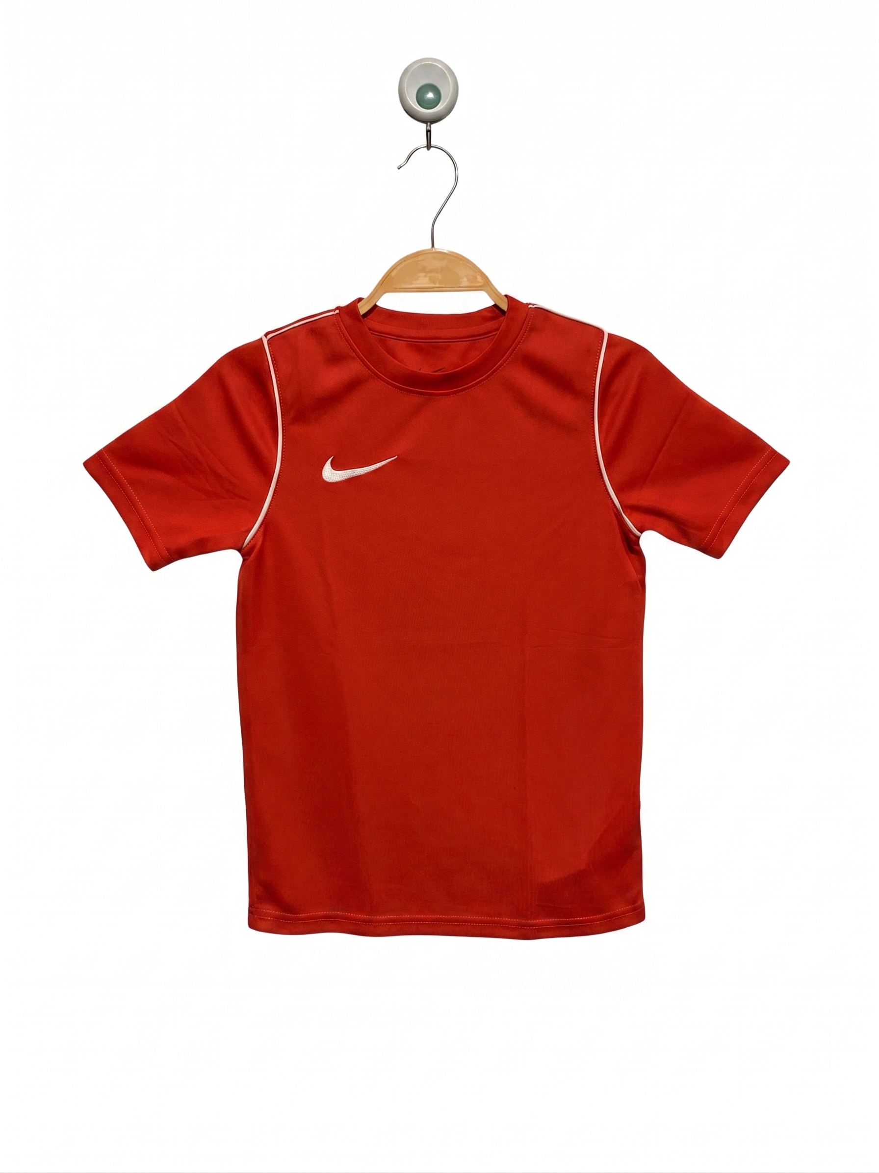 Nike Boys Vibrant Red "Dri-FIT" Short Sleeve Performance Jersey - Size Estimated Age 8-10 Years AB1