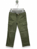 MPS Merry Pop Studio Boys' Olive Green Cargo Trousers - Size 110 AB1