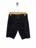 Waimea Boys "Skinny Fit" Black Distressed Denim Shorts with Paint Splatter - Size Estimated Age 10 Years AB1
