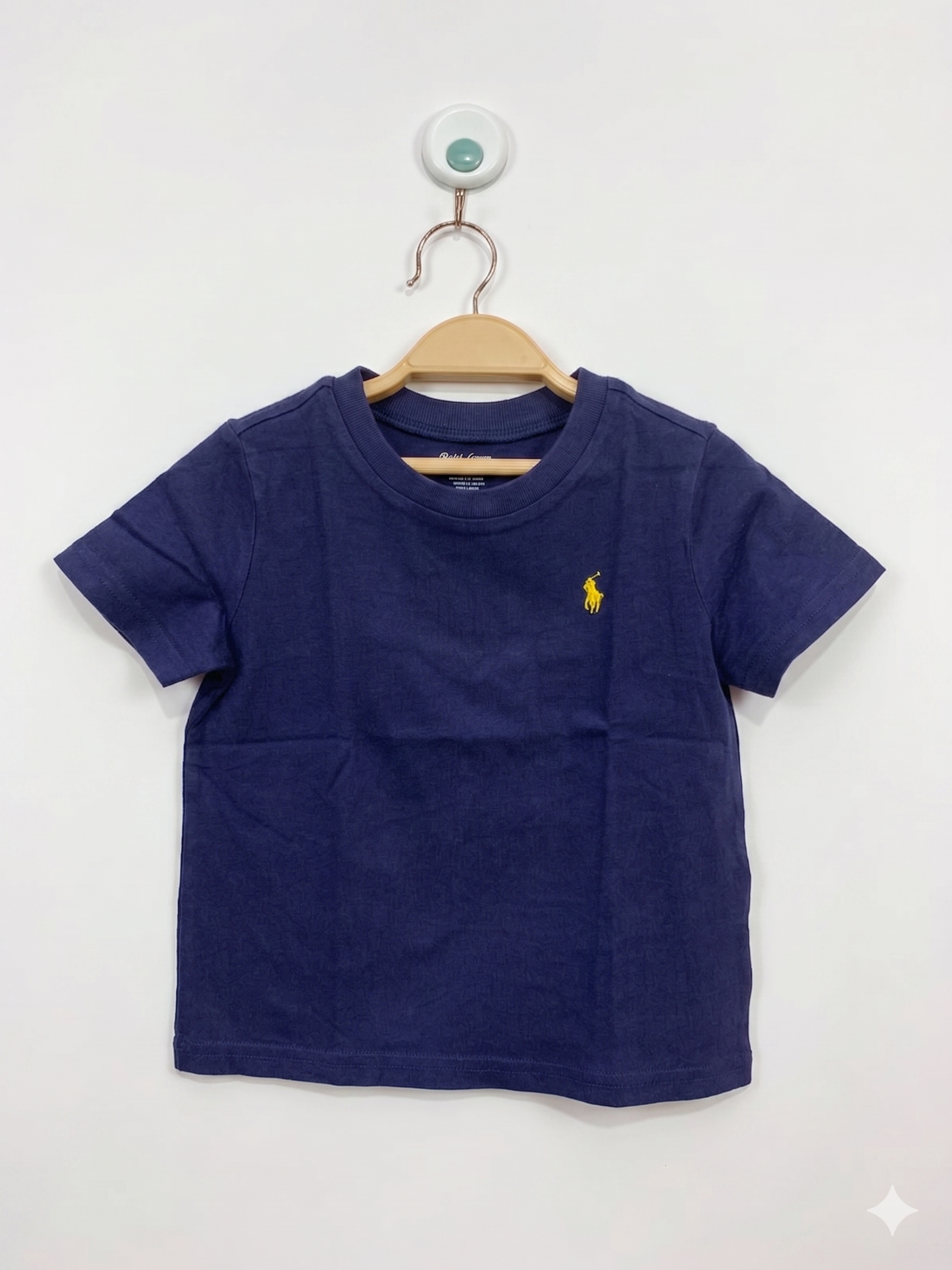 Ralph Lauren Baby Boys Classic Cotton Crewneck T-Shirt - Navy Blue (18 Months) AB1