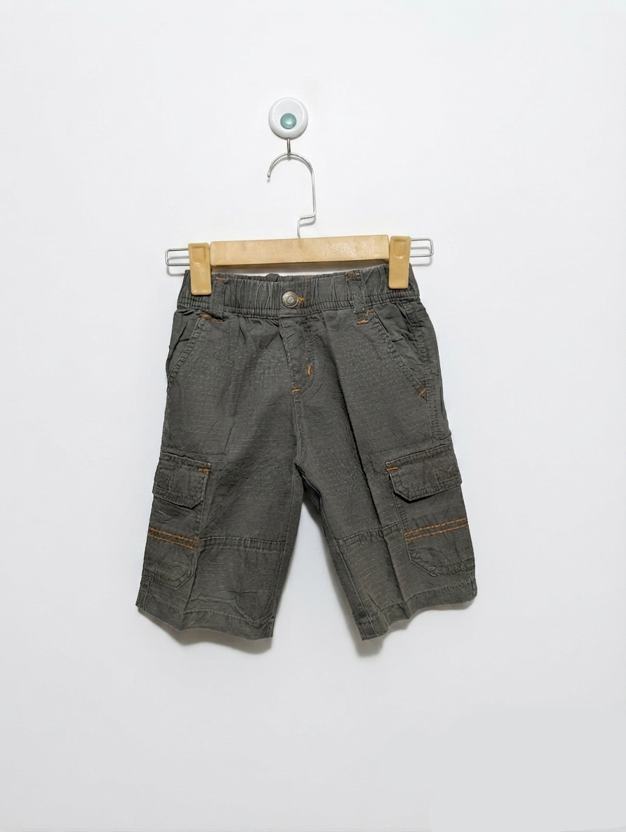 Boys Charcoal "Urban Explorer" Cargo Shorts - Size 110 (Estimated Age 5 Years) AB2