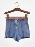 Lupilu Baby Girls Soft Denim Shorts with Lace Detail - Size 92 (1.5-2 Years) AB1