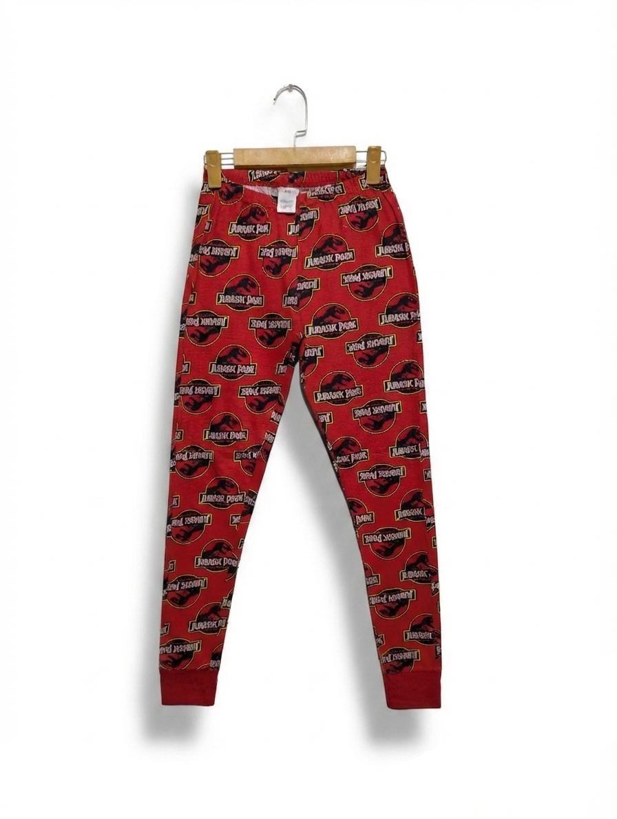 Jurassic Park Boys Red Graphic Loungewear Joggers - Size 8-10 Estimated Age 8-10 Years AB2