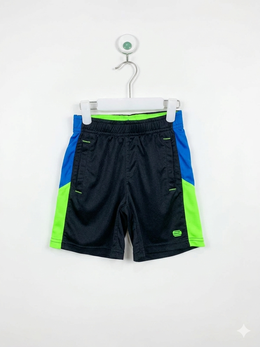 Manguun Mini Boys' "Dry Fast" Color-Block Athletic Shorts - Size 5-6 Years AB1