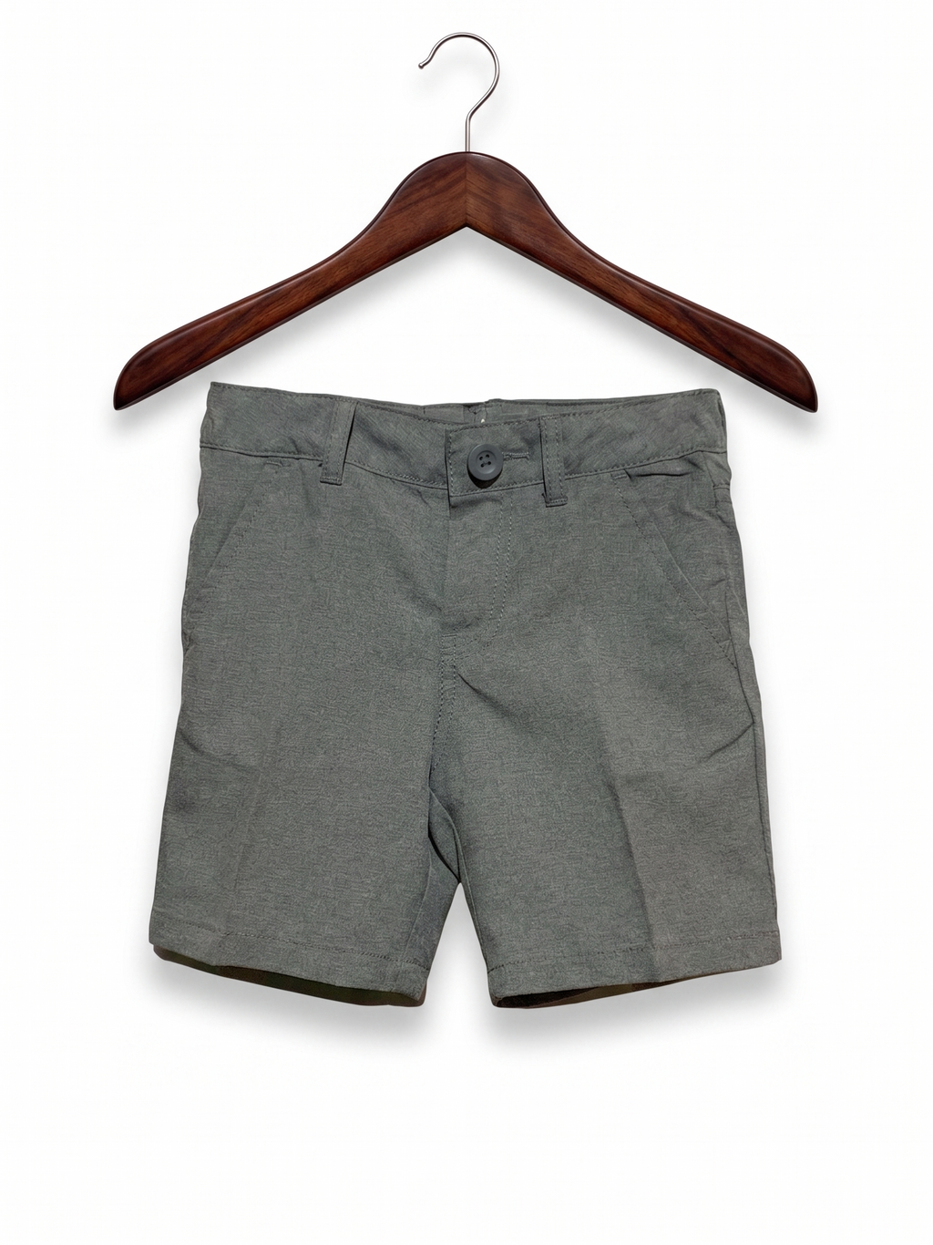 Cat & Jack Boys' Heathered Grey Flat-Front Chino Shorts - Size 4T AB1