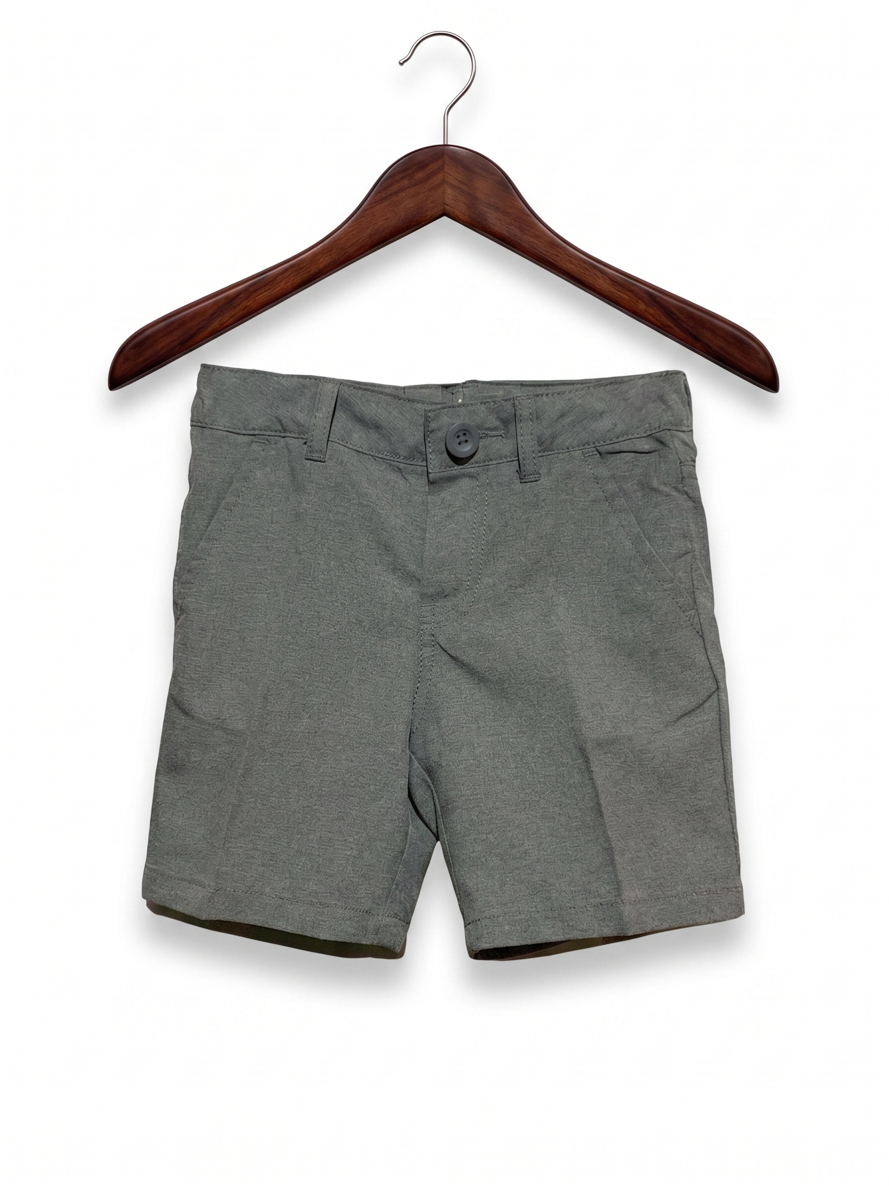 Cat & Jack Boys' Heathered Grey Flat-Front Chino Shorts - Size 4T AB1