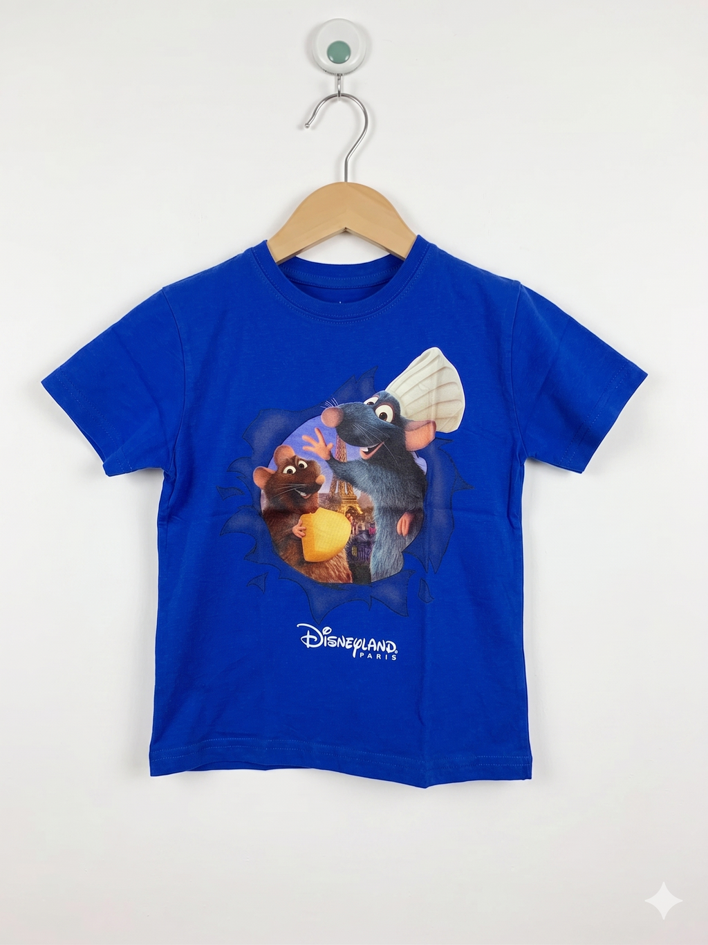 Disney Pixar Ratatouille Disneyland Paris Blue Graphic T-Shirt - Size 6 (Estimated 5-6 Years) AB1