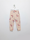 Tu Girls Cream "Ice Skating Flamingo" Jogger Pants - Size 4-5Y Estimated Age 4-5 Years AB2