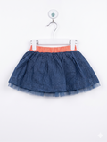 Obaïbi France Toddler Girls Polka Dot Denim Skirt  Size: 18 Months / 80 cmAB1