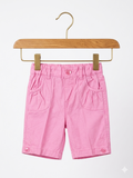 Early Days Baby Girls Pink Cotton Twill Comfort Shorts - 6-9 Months AB1