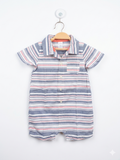 Carter's Baby Boys' Multi-Color Striped Button-Front Shortall Romper (24 Months) AB1