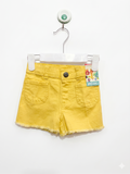 Garanimals Baby Girl Yellow Denim Shorts with Frayed Hem - Size 18M (1-1.5 Years) AB1