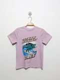 George Boys Light Purple "Totally Rexcellent Vibes" Graphic Tee - Size 7-8 Years Estimated Age 7-8 Years AB2