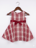 Bonnie Baby Red and White Plaid Holiday Dress - Size 6/9M (Fits 6 to 9 Months) AB1