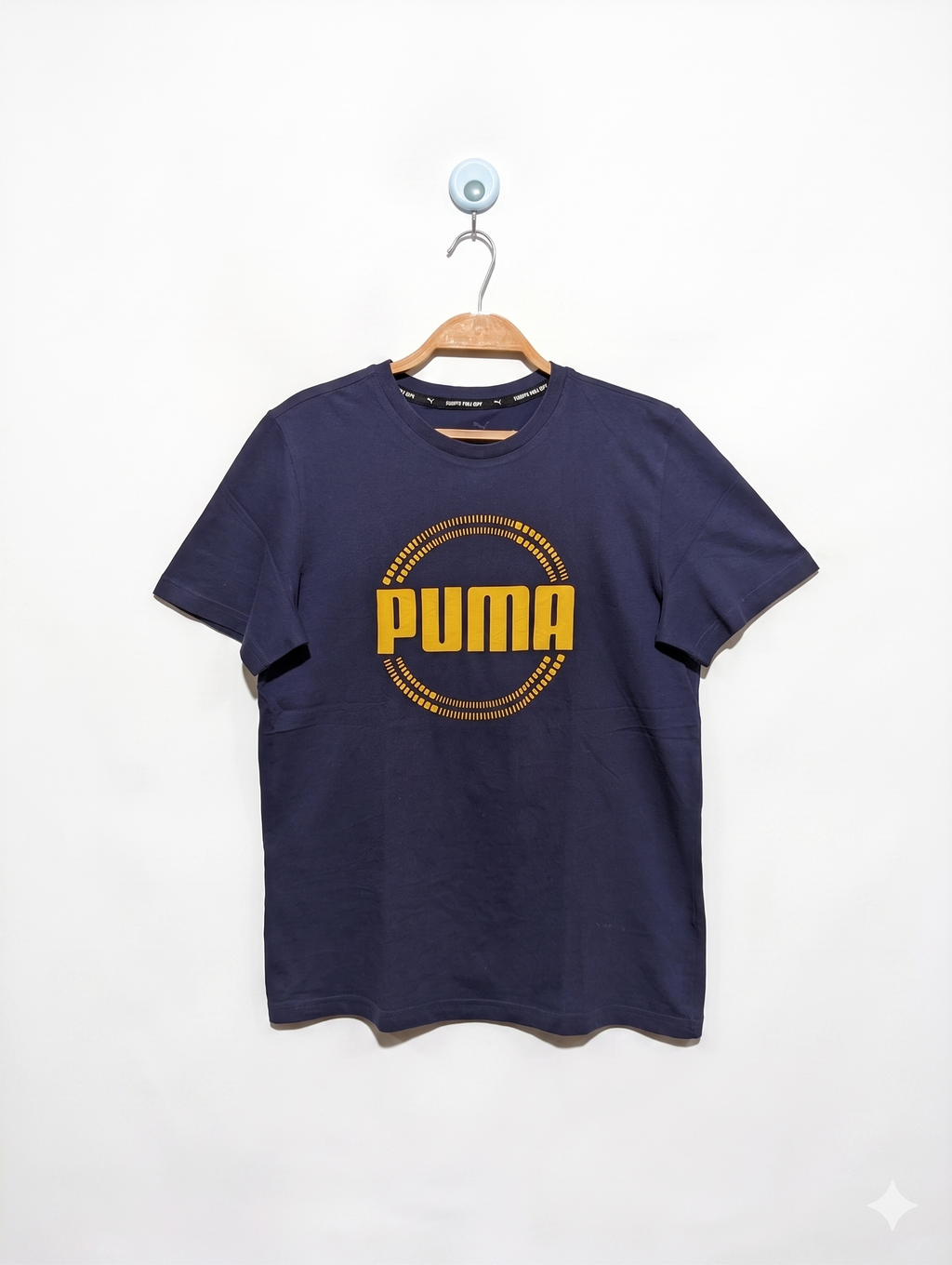 Puma Boys Navy Blue "Graphic Circle Logo" Short-Sleeve Tee - Size Estimated Age 13-14 Years AB1