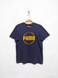 Puma Boys Navy Blue "Graphic Circle Logo" Short-Sleeve Tee - Size Estimated Age 13-14 Years AB1