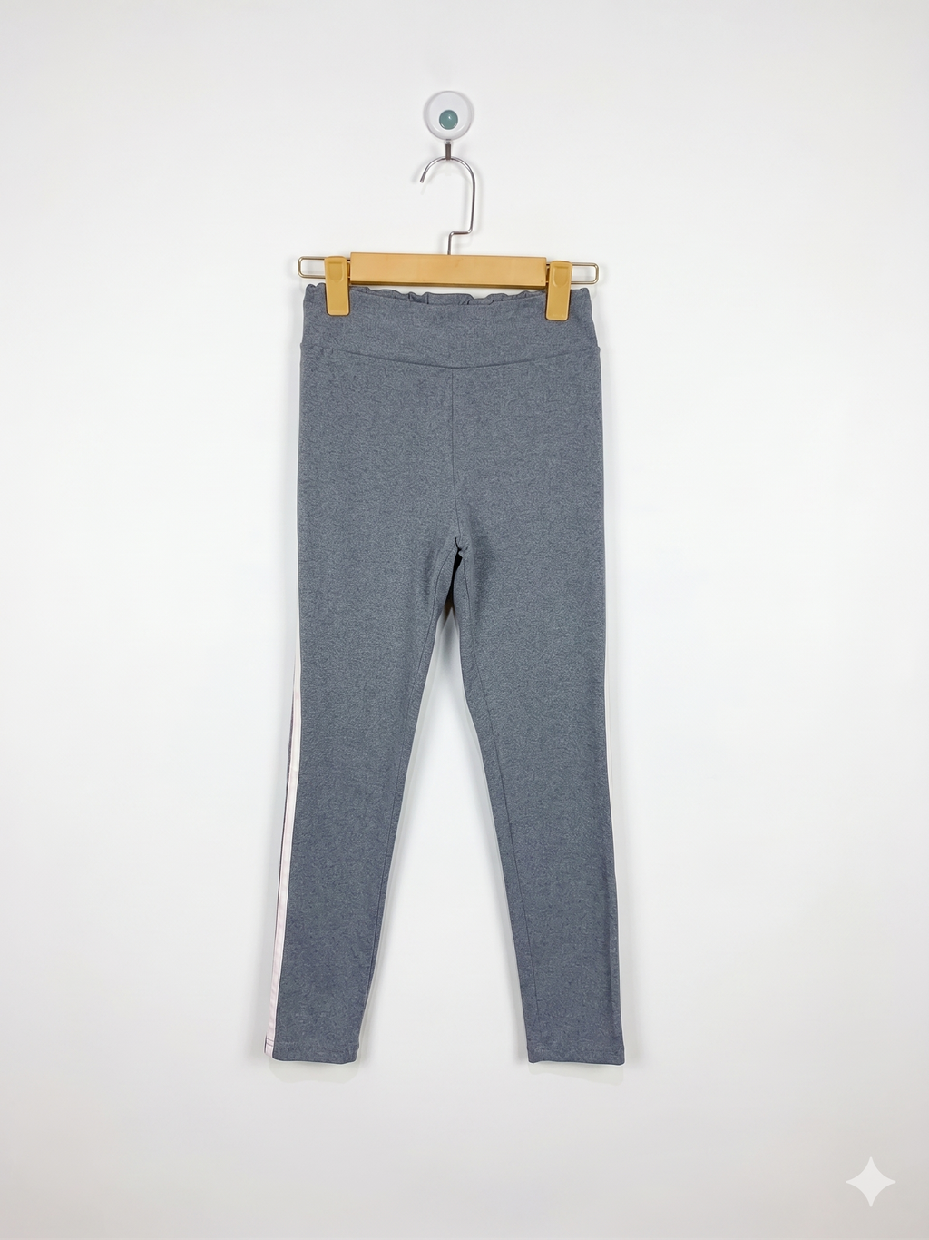 UNIQLO Girls Heather Grey UV Protection Active Leggings - Size 160 Estimated Age 13-14 Years AB1