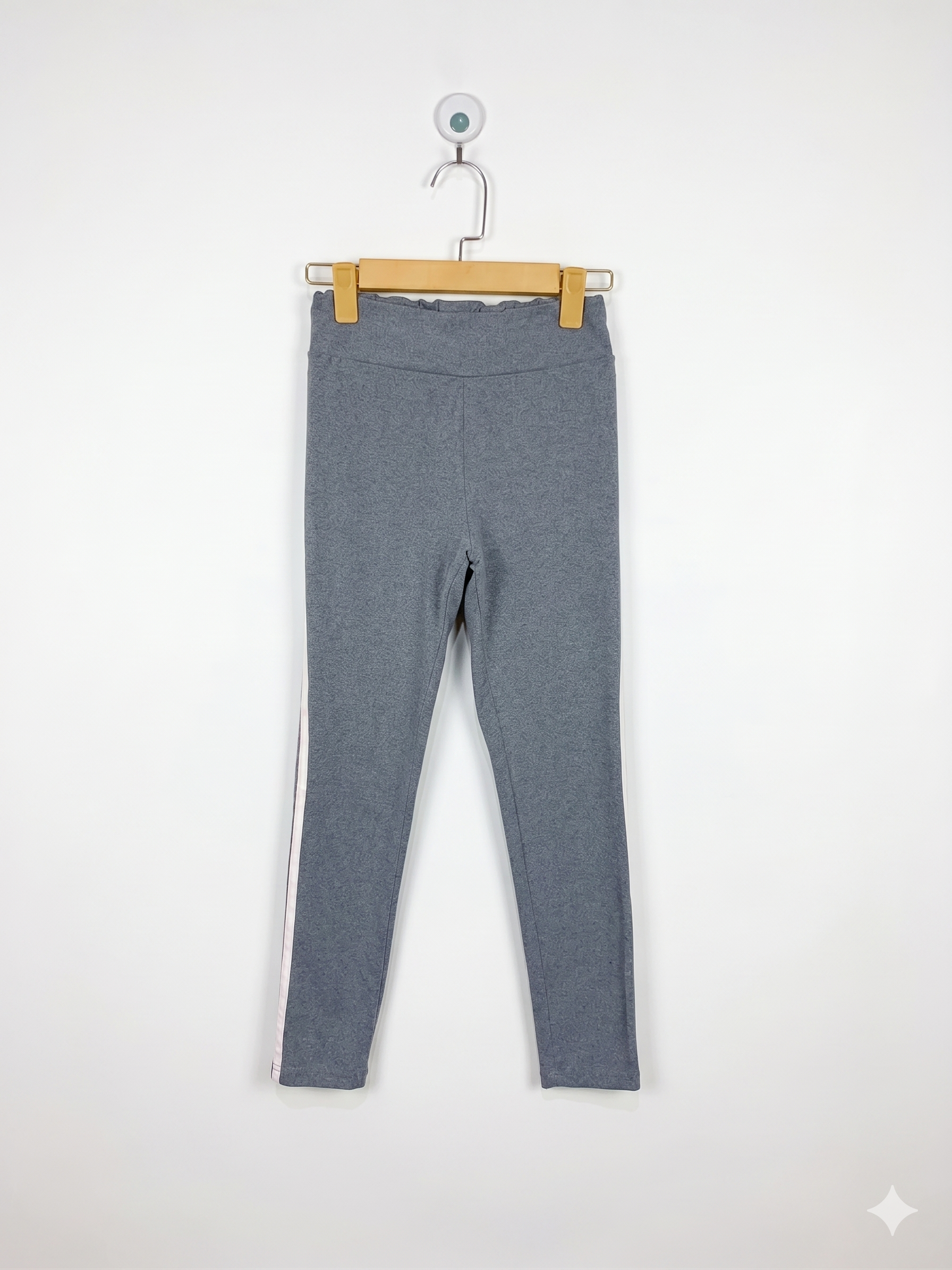 UNIQLO Girls Heather Grey UV Protection Active Leggings - Size 160 Estimated Age 13-14 Years AB1