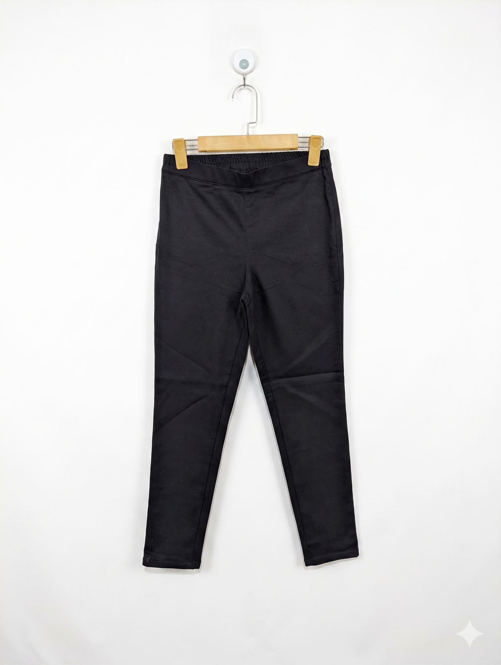 GU Girls Black Solid Stretch Legging Pants - Size M Estimated Age 13-14 Years AB1