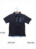 Terre de Marins Boys Navy Blue "Maritime Heritage" Polo Shirt - Size 126cm Estimated Age 8 Years AB2
