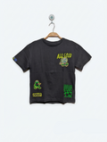 Tu Boys Charcoal Grey "All Good" Graphic T-Shirt - Size Estimated Age 9 Years AB2