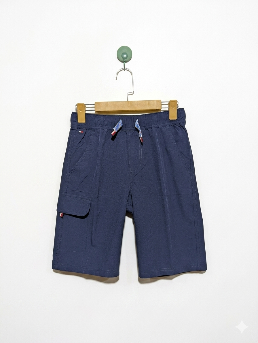 Tommy Hilfiger Boys Navy Blue Casual Cargo Shorts - Size L (16/18) Estimated Age 16-18 Years AB1