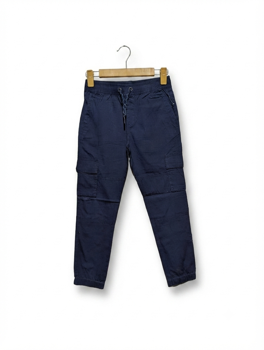 C&A Boys Navy Blue Cargo Joggers - Size 9Y Estimated Age 9 Years AB2