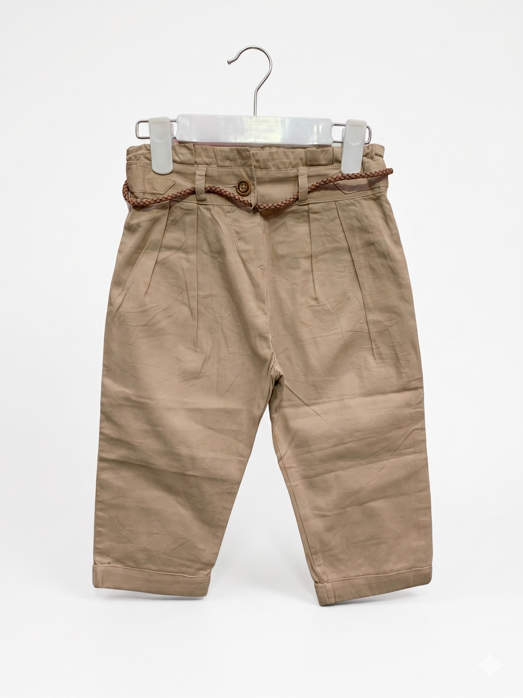 Zara Baby Chino Trousers with Braided Belt - 18-24 Months AB1
