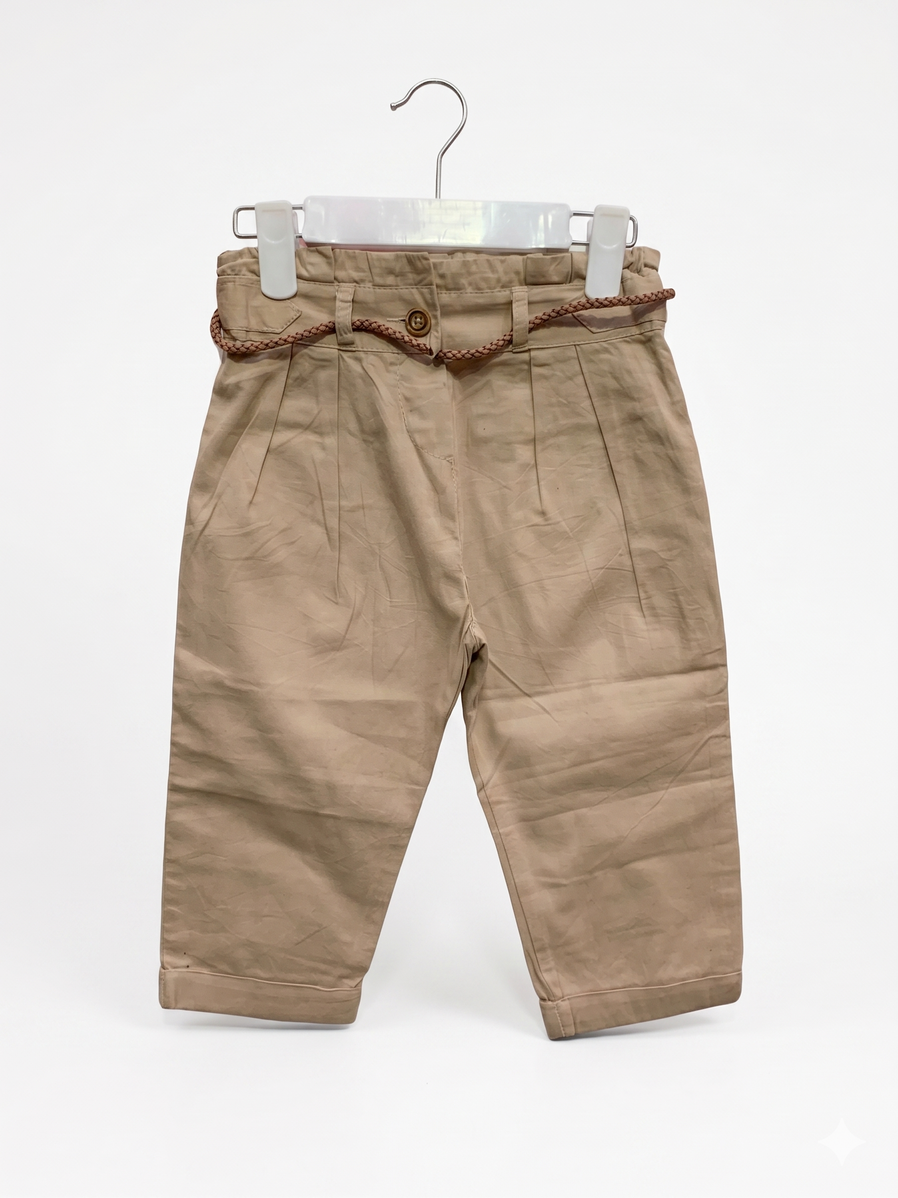 Zara Baby Chino Trousers with Braided Belt - 18-24 Months AB1