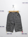 SUCCESS Boys Grey Casual Cargo Shorts - Size 128, Estimated Age 7-8 Years AB2