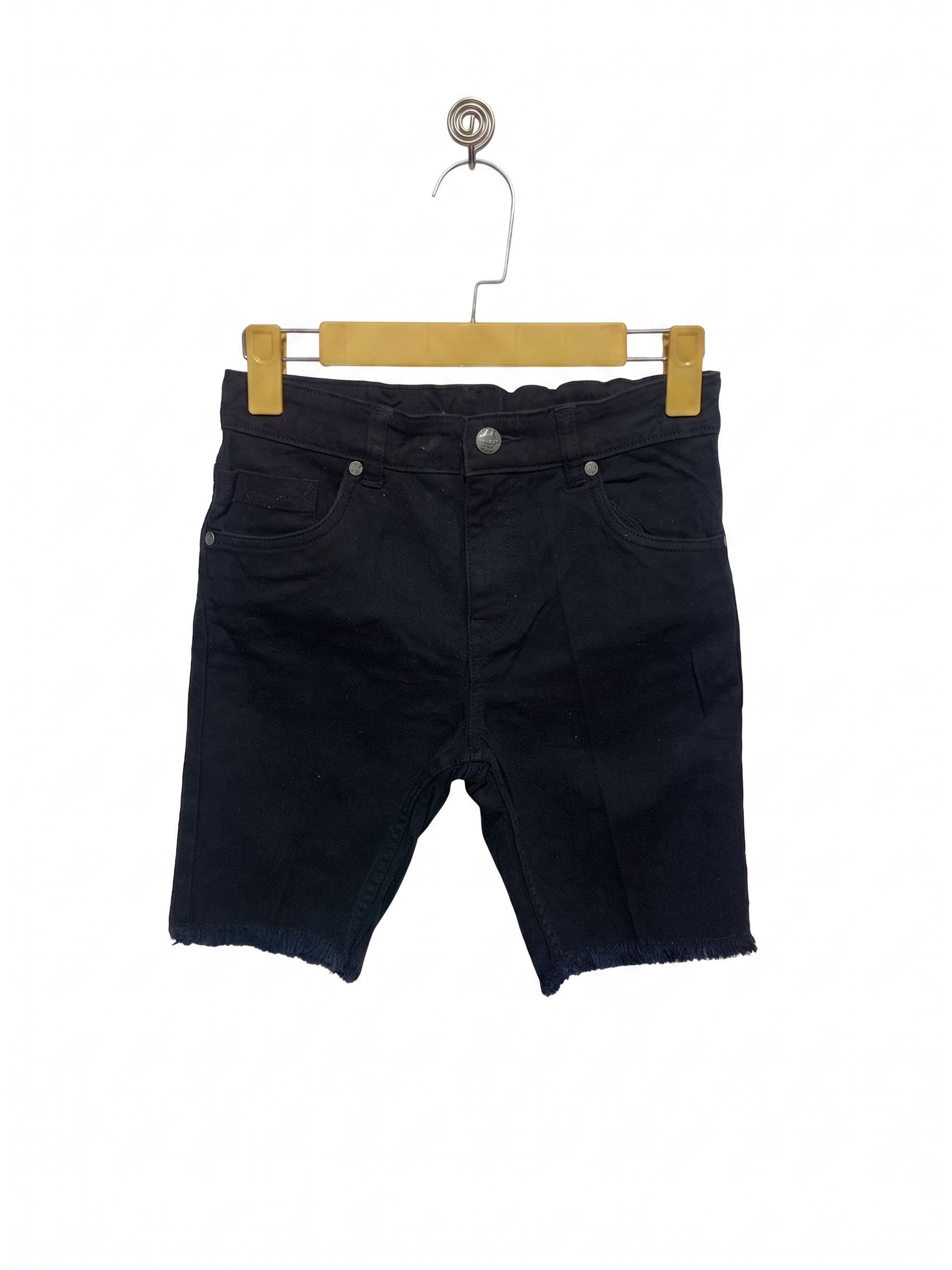 F&F Kids Boys Classic Black Denim Cut-Off Shorts - Size Estimated Age 9-10 Years AB1